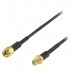 NEDIS CSGP02010BK50 Antenna Cable, SMA Male - SMA Female, 5m, Black