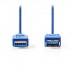 NEDIS CCGP61010BU20 USB 3.0 Cable, A Male - A Female, 2m, Blue