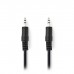 NEDIS CAGP22000BK05 Stereo Audio Cable 3.5 mm Male-3.5 mm Male 0.5m Black