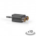NEDIS CAGP22940BK Stereo Audio Adapter 3.5 mm Male-2x RCA Female 10 pieces Black