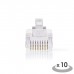 NEDIS CCGP89300TP Network Connector RJ45 Male-For Solid Cat 5 UTP Cables 10 piec
