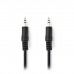 NEDIS CAGP22000BK10 Stereo Audio Cable 3.5 mm Male - 3.5 mm Male 1.0 m Black
