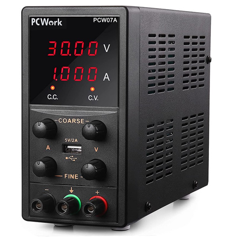 PCWork PCW07A High-Quality Laboratory Power Supply 5A, 30V